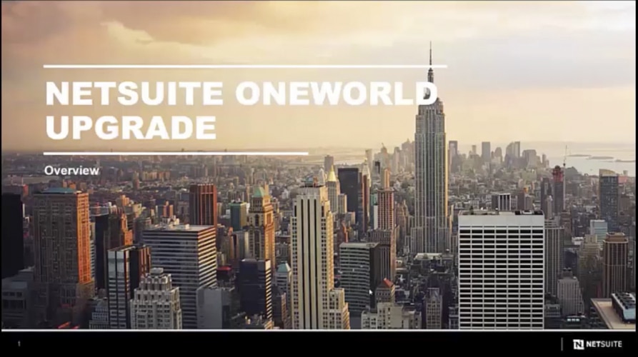 NetSuite SuiteSuccess OneWorld Upgrade