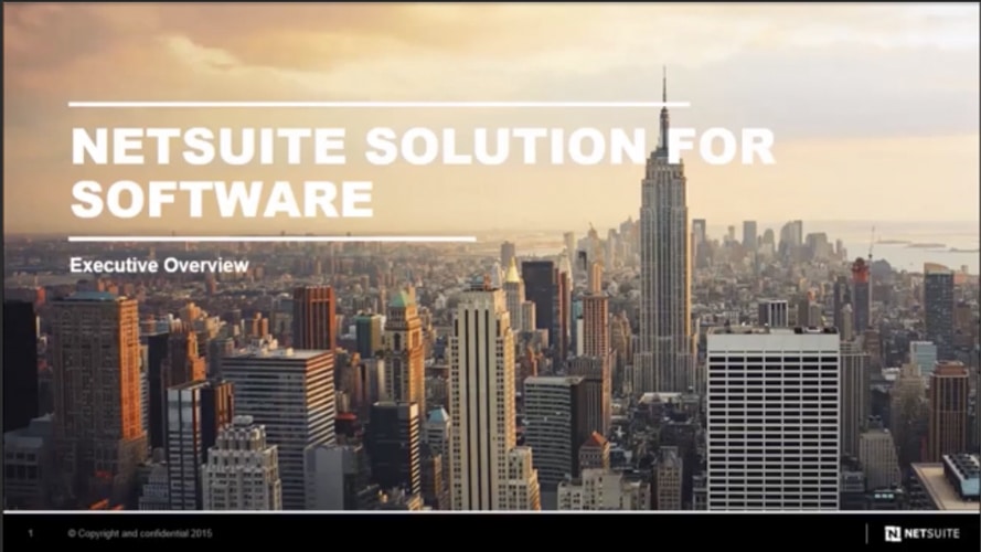 NetSuite SuiteSuccess for Software: Overview
